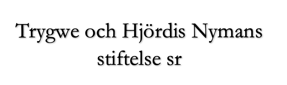 Logo med texten Tryggwe och Hjördis Nymans stiftelse